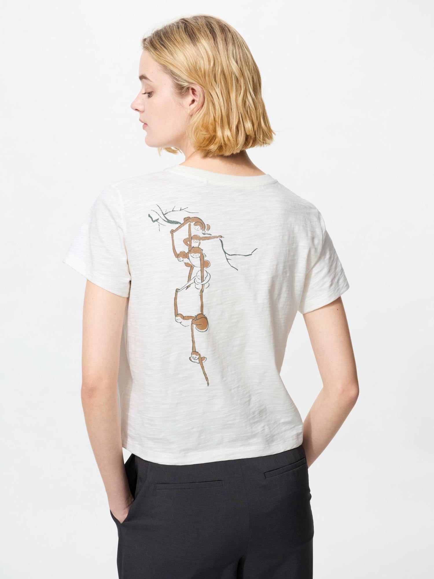 

Uniqlo Япония Японский Узор Животные Ut Короткая Длина 01 OFF WHITE/3XL