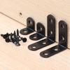 10Sets Furniture Fastener Corner Brace Joint Iron Shelf Support Bracket Durable Angle Bracket