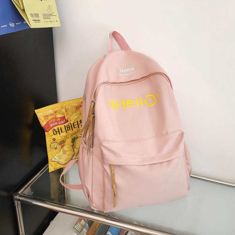 

Студенческий школьный рюкзак, сумка для репетиторства, рюкзак большой вместимости, водонепроницаемый, для путешествий на открытом воздухе, рюкзак-тоут, подарок розовый