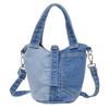 Borsa Secchiello in Denim Vintage per Bambini e Donne Borsa a Tracolla Casual di Design