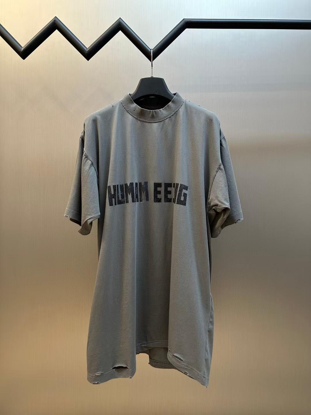 BLCCNIEGEA Heavyweight HighQuality Paris B TShirt Loose Fit Short Sleeve Crew Neck Print Letter Design Pure Cotton Unisex S