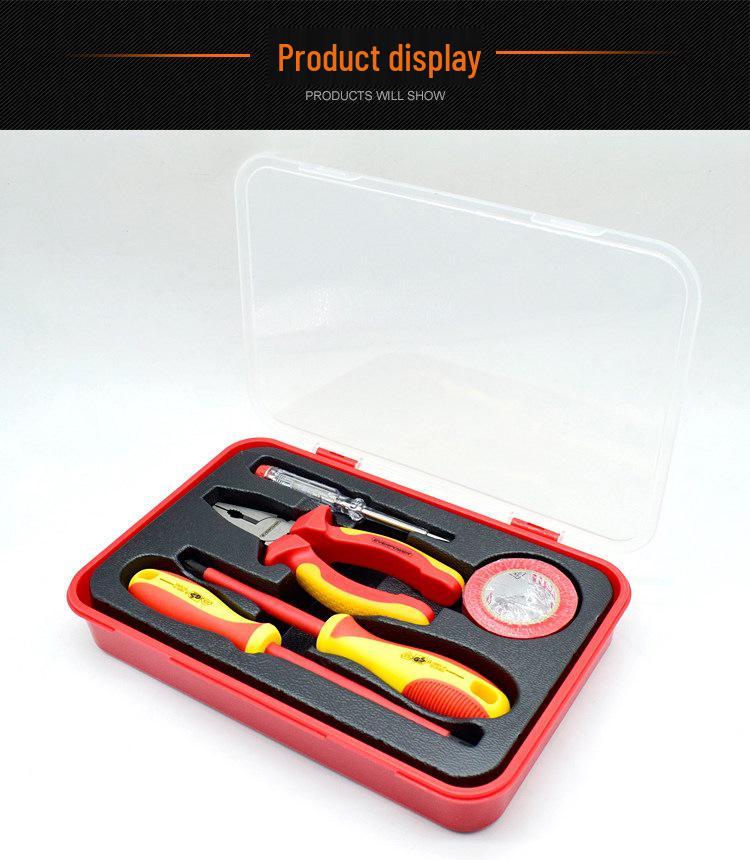 AIWEIBO 1000V Insulated Electrician Tool Set: Needle Nose Pliers, Diagonal Cutting Pliers, Screwdriver.
