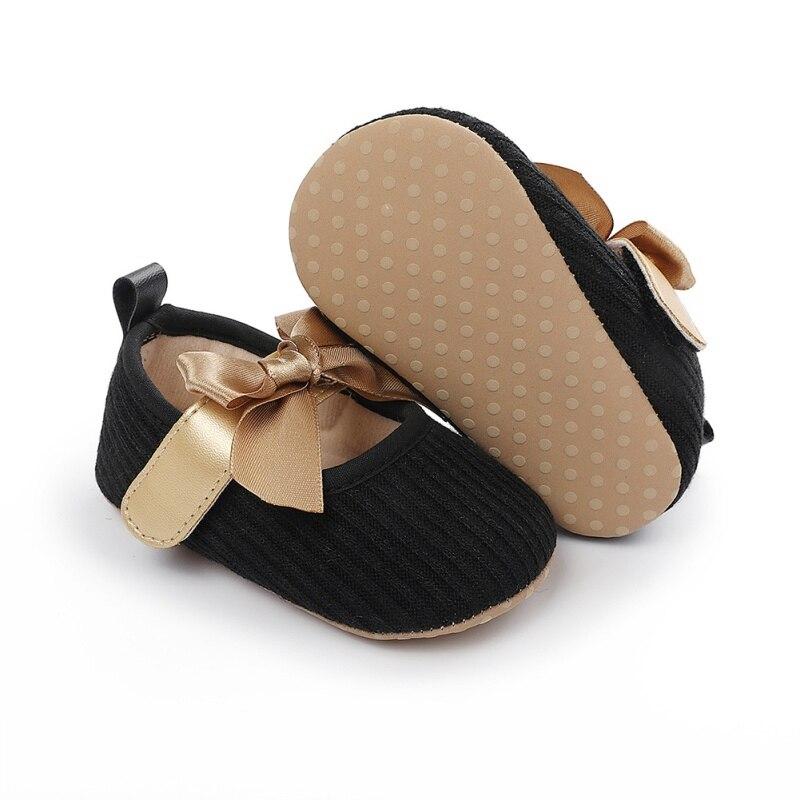 Fashion Baby Girl Bow First Walker Soft Soles Lovely Toddler Anti-Slip Princess Shoes