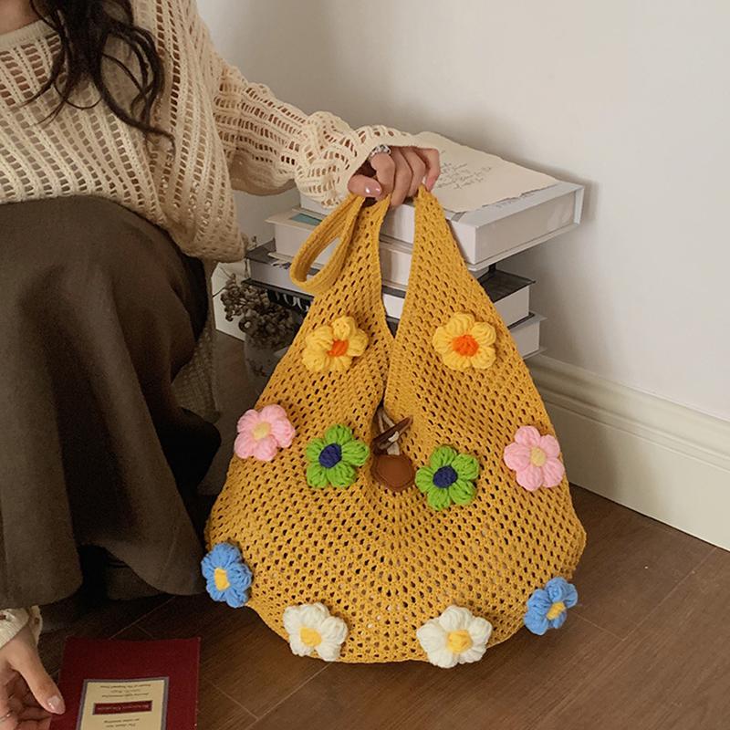 Nuova Borsa a Spalla Floreale alla Moda per Donna Stile Campagnolo Casual da Donna Grande Capacità Borsa da Viaggio Shopper
