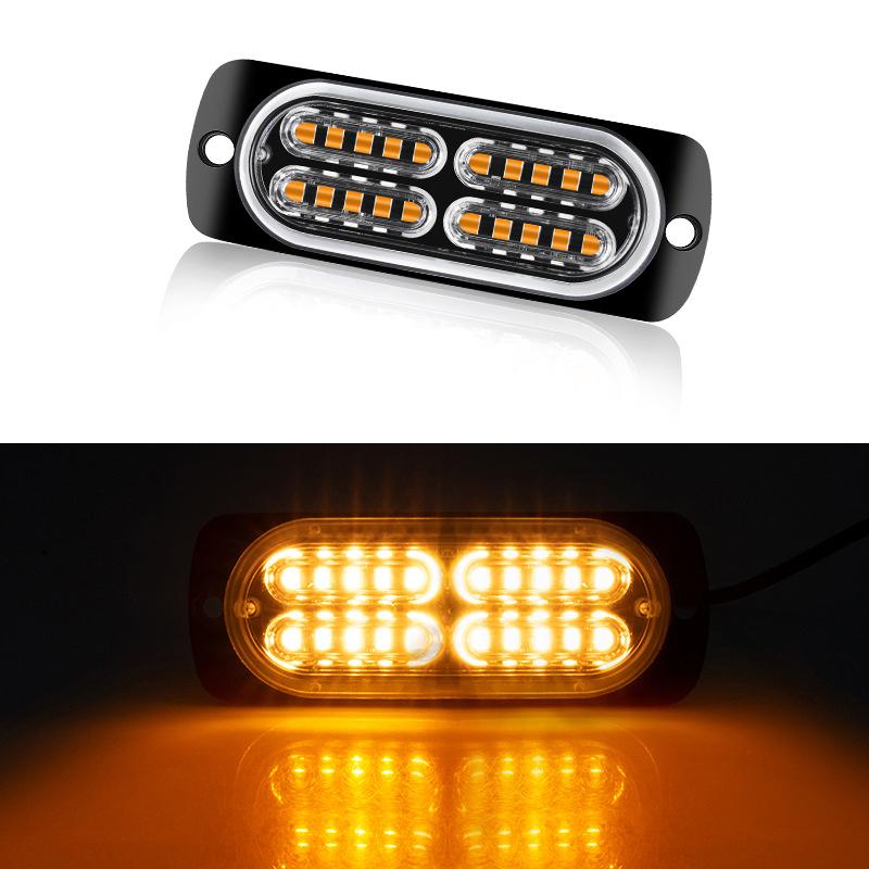 Universal 20Led Dc12-24V Warnleuchten Leuchtfeuer Notfall-Gefahrenmarkierung Kühlergrill Lichtleiste Abschleppwagen Anhänger Blinkende Stroboskoplampe