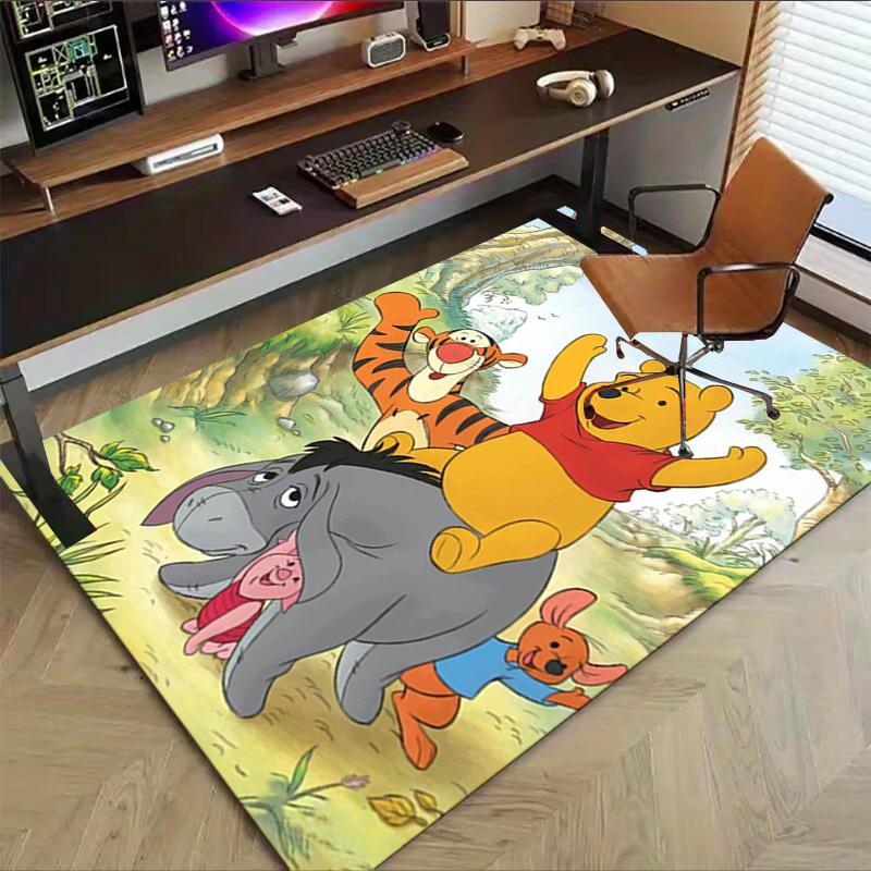 Winnie Pooh Friends Carpet For Playroom Bedroom Living Room Sofa Home Decorkids Game Area Rug Nonslip Floor Mat