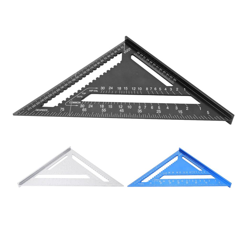 Aluminum Alloy Triangle Ruler Metric Imperial Clear Scale High Accuracy Easy To Read for Engineer Ca