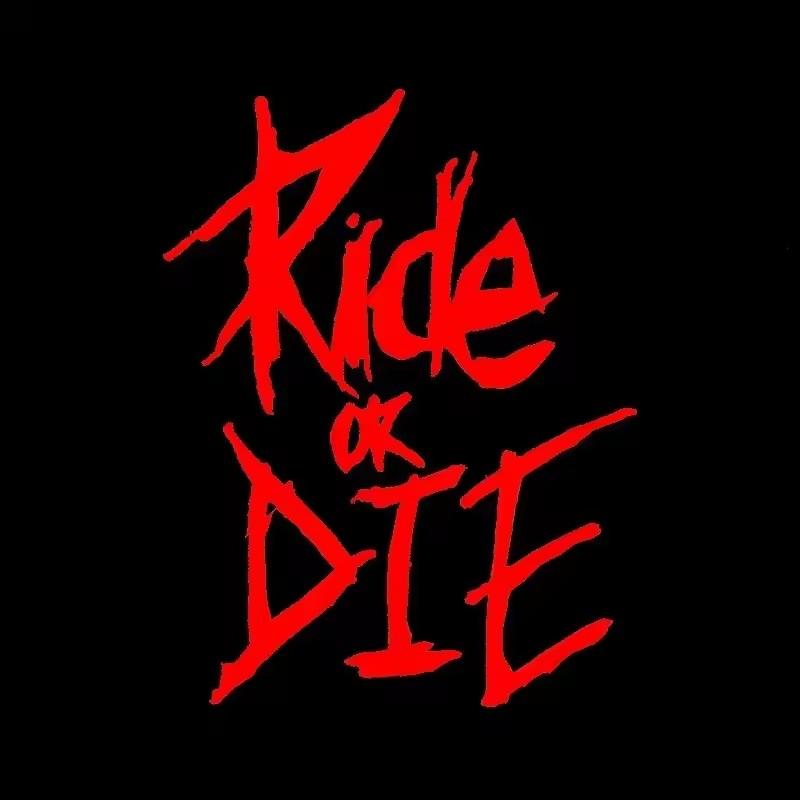 5.6 X 8 Cm Bike Frame Stickers Ride or Die Top Tube Decals for MTB Bicycle Decorative Frame Bike Auto Motorcycle Accessories
