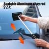 Multi Purpose Window Wiper Car Cleaner, Extendable Windshield Brush with 180 Degree Rotating Head, Interior Duster Microfiber Pad, And Exterior Glass