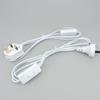 Kabel zasilający AC 220V 2-pinowy wtyczka UK AU 1,8m z wyłącznikiem, kabel zasilający, adapter, biały przewód do lampy LED