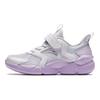Anta Kids Mesh Breathable Shock Absorbing Wear Resistant Non-Slip Low Top Running Shoes Kids Running Shoes White Purple A322425509-1