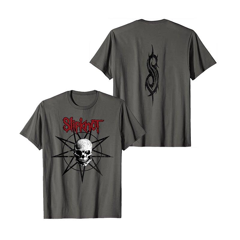 Skeleton Slipknot Punk Rock Band T-Shirt 100% Cotton Graphic Tee Men Women Summer Streetwear Top S разноцветный