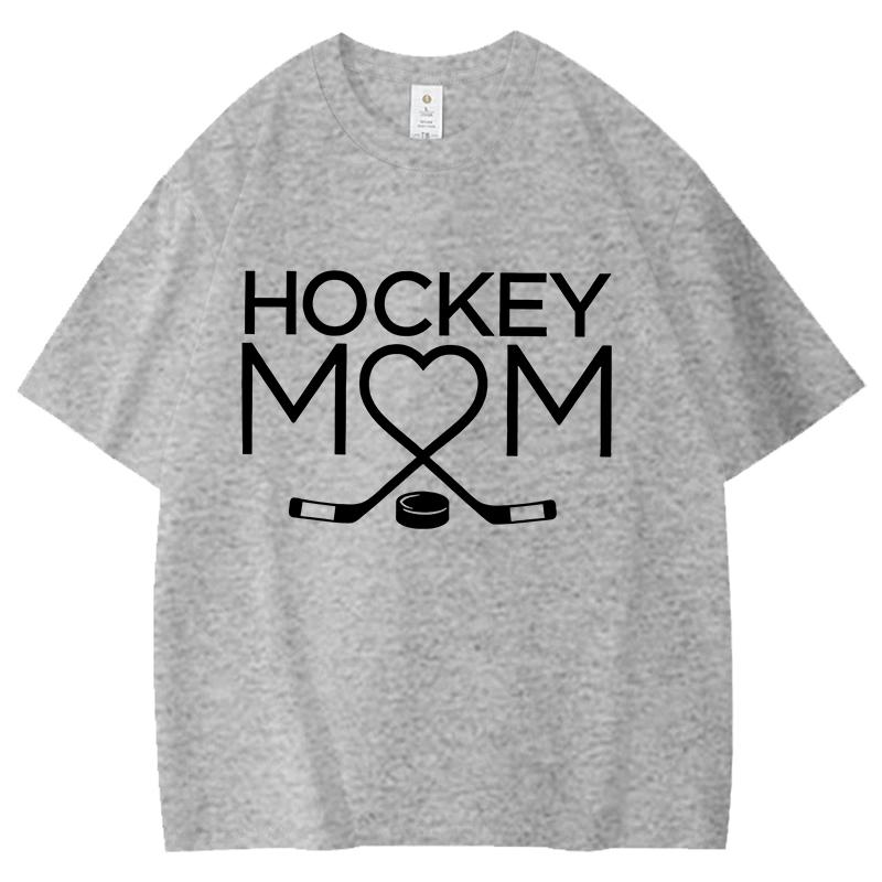 Fashion Like Hockey Mom Print Cotton Tshirt Soft Print Top Unisex Tee Clothing Casual Oneck Short Sleeve Trendy Urban Street S