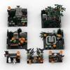 MOC Halloween Haunted House Building Block Toy Set DIY Assembly Horror Cemetery Scene Building Combination Party Decoration Gift