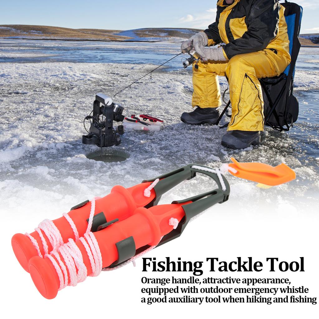 Winter Ice Picks Ice Fishing Safety Picks with Emergency Whistle Fishing Tackle Tool Ice Fishing Safety Kit