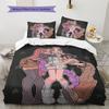Kpop Dämonenjäger Muster Bettwäsche, Steppbett Set Steppbettbezug Kissenbezug Zuhause Geburtstagsgeschenk (1 Bettbezug + 2 Kissenbezüge, ohne Füllung)