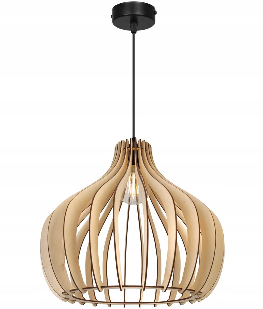 MODERNE HOLZ-LED-DECKENHÄNGELEUCHTE