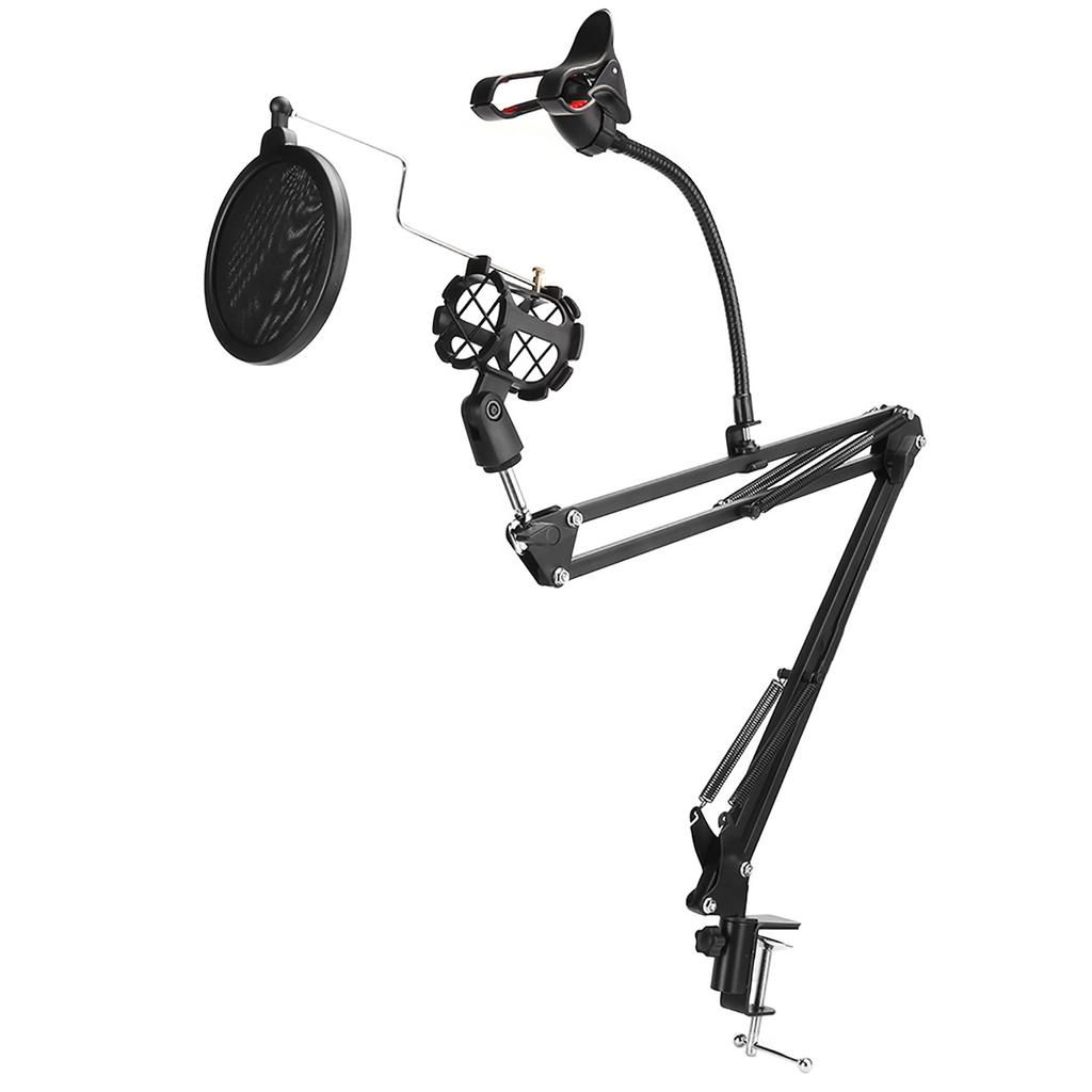 Microphone Suspension Arm Bracket for MIC Clip Bracket Workbench Mounting Clip Spray Guard