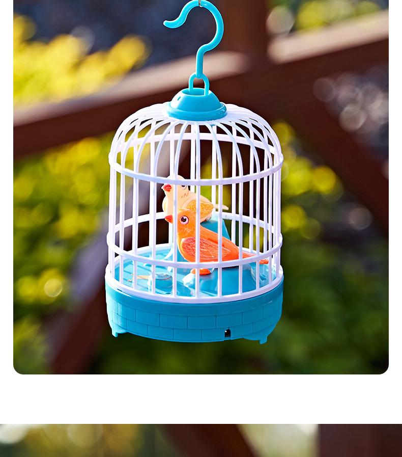 Voice-Controlled Talking Bird Toy with Simulated Birdcage, Repeats & Aids Speech for Kids Aged 1-3