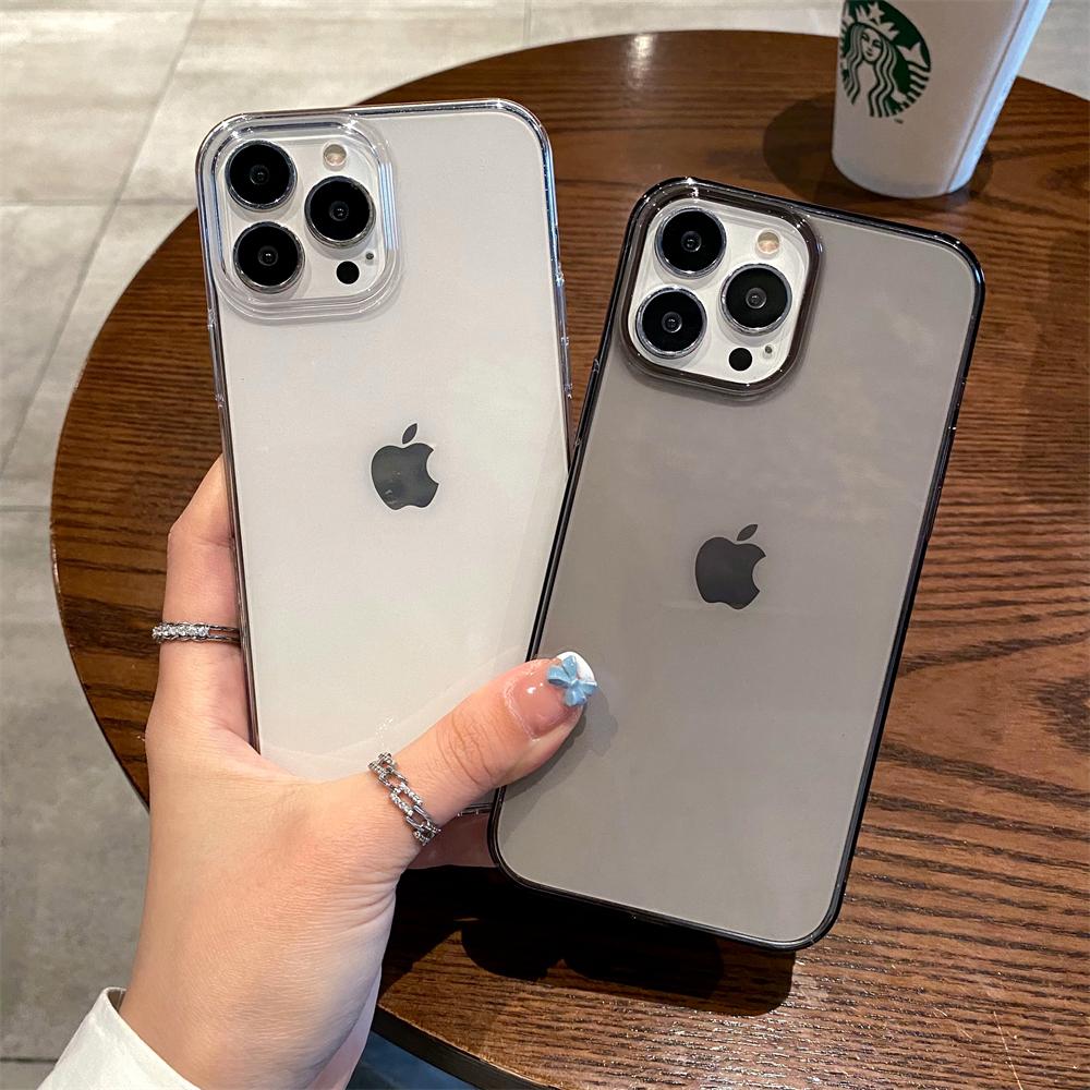 Prabangus skaidrus kieto plastiko PC dėklas, skirtas iPhone 16E 16 15 14 13 12 Mini 11 Pro Max X XR XS 7 8 Plus, atsparus smūgiams, kristalinis dangtelis