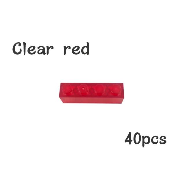 Non-Toxic 40Pcs Moc Assemble Particles 3010 3066 1X4 Bricks Dots Thick 1*4 Building Blocks Diy Educational Creative Toy For Kids