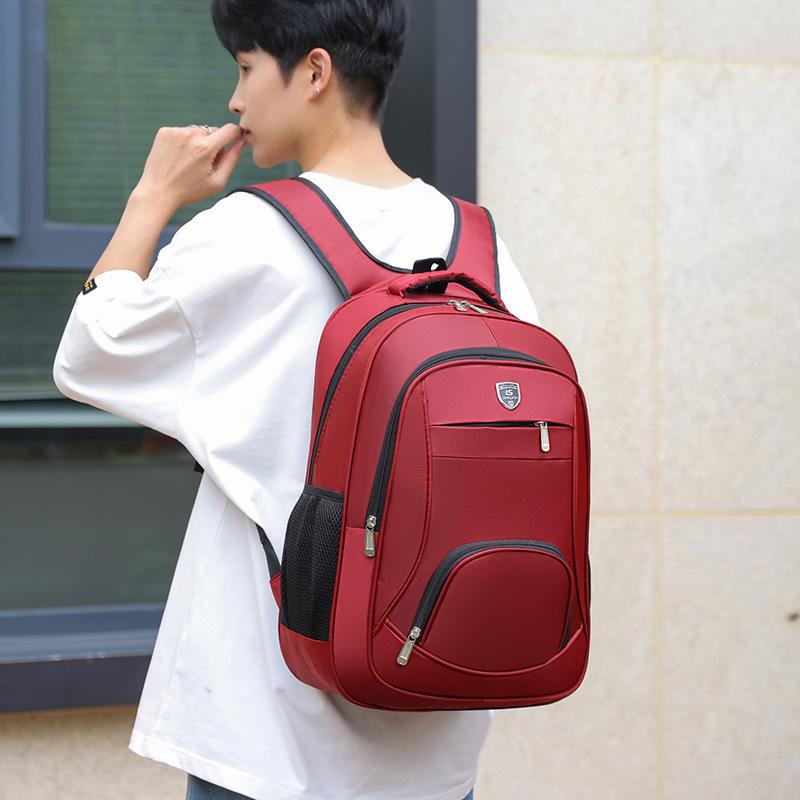 New Unisex Solid Color Waterproof and Breathable Business Fashion Casual All-match Daily Saving Backpack