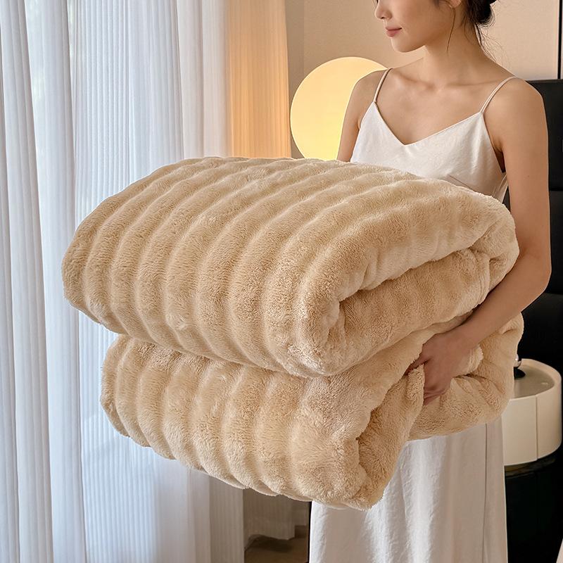 Bubble Velvet Blanket, Thickened Flannel, Coral Velvet Blanket, Office Nap Blanket, Single Air Conditioning Blanket
