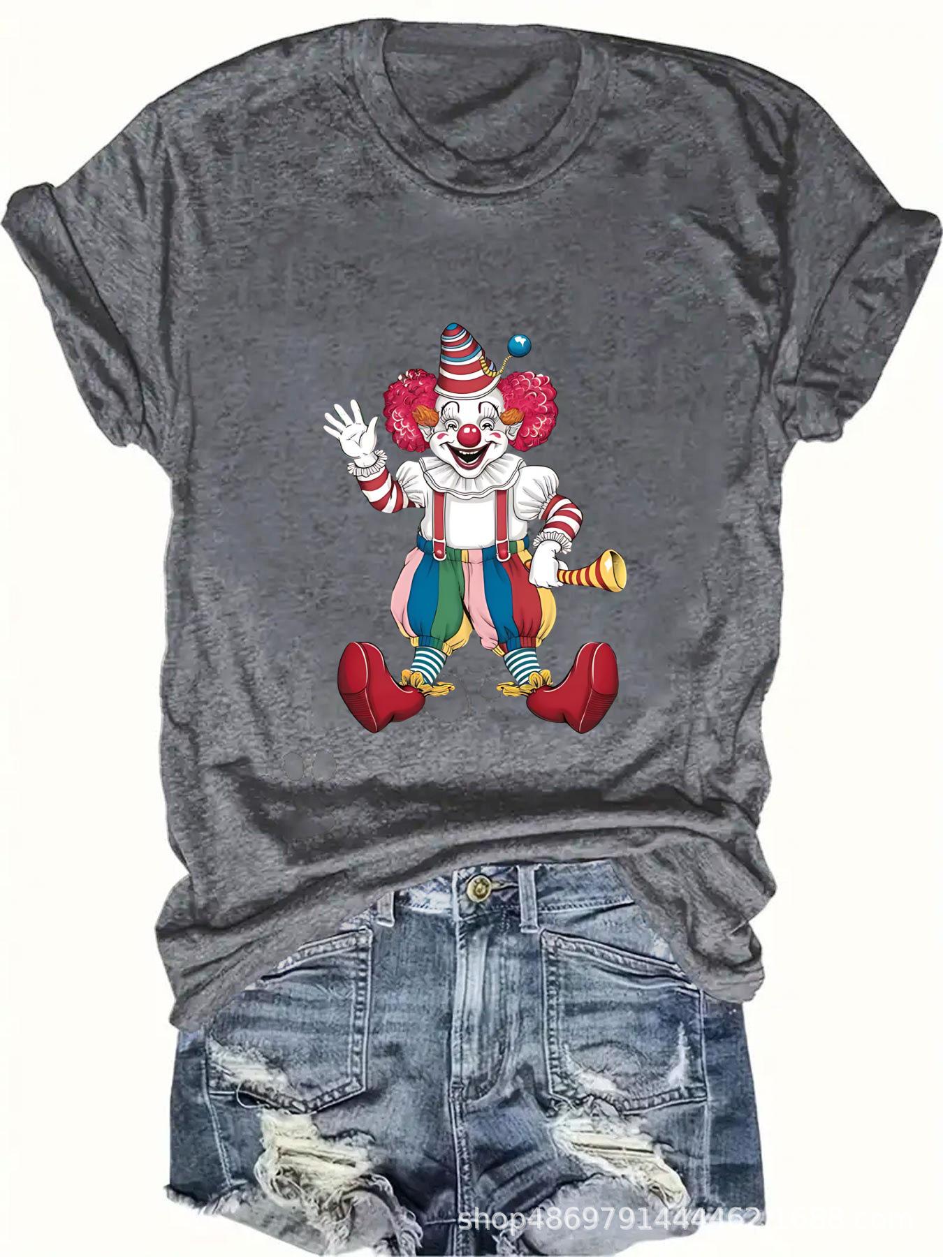 

Women s Round Neck Fashion T-Shirt for Cross-Border Trade S темно-серого