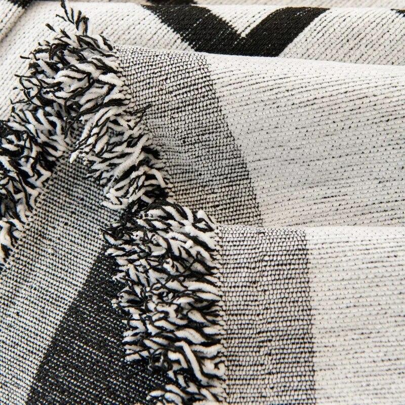 Black Lines Chenille Sofa Cover Cloth Sofa Blanket Cover Full Cover Universal Couch Towel Cover Dust Proof Sofa Cushion Cover