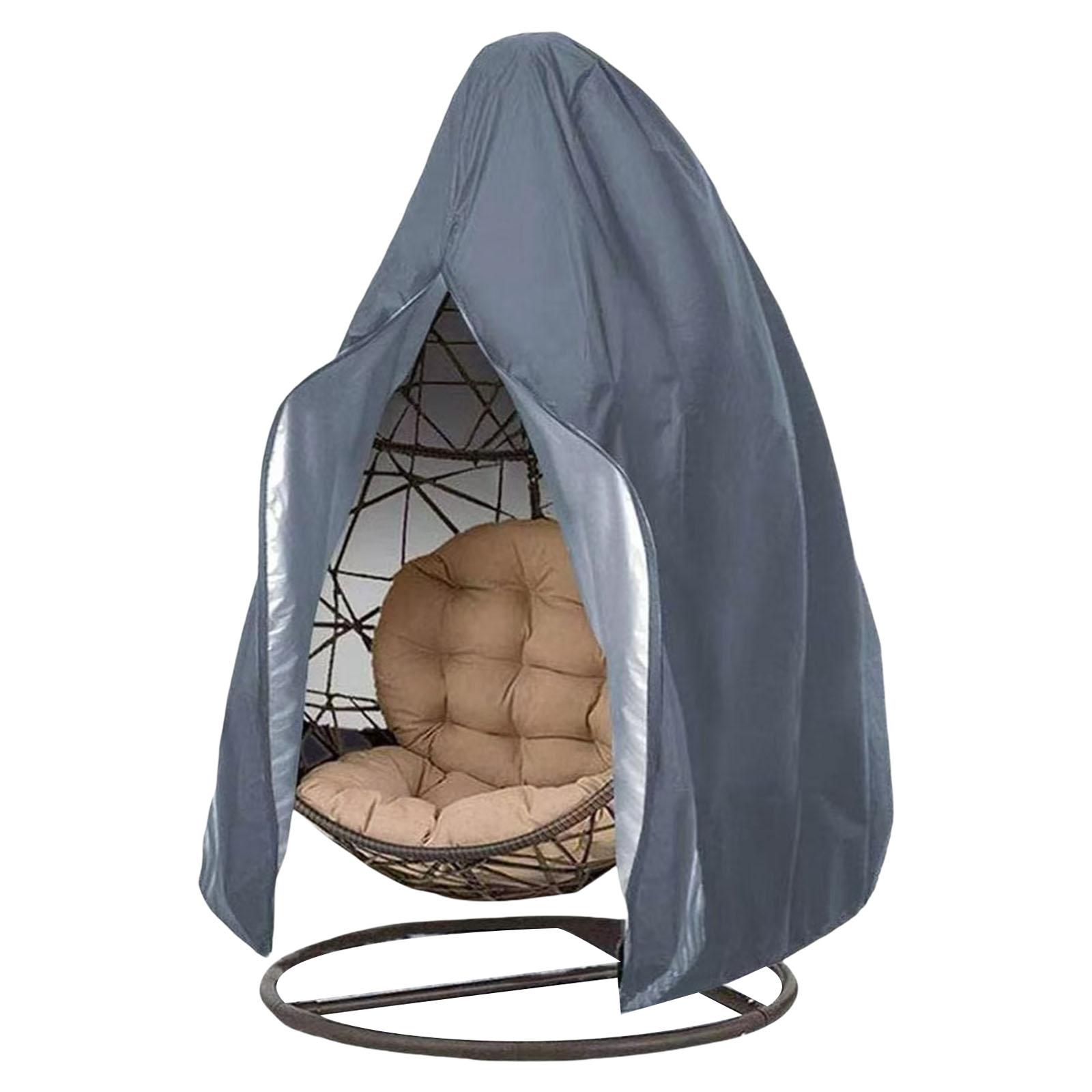 

115x190CM Water Resistant Egg Chair Cover Waterproof and Sun Resistant for Garden Patio Swing Chair Protections сірий