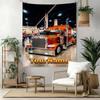 Peterbilt Heavy Trucks Custom Your Name Wall Decor Tapestry Art For Pet Memorial Birthdaywedding Party Backdrop Family Gift
