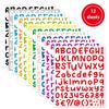 12 Sheets Alphabet Stickers 12 Colors Self Adhesive Number Alphabet Stickers Mailbox Numbers Labels DIY Crafts Art Making Decals