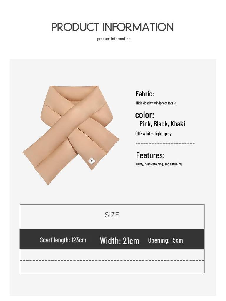 Women's Winter Lightweight Windproof Down Scarf - 2022 Neck Protection for Outdoor Travel