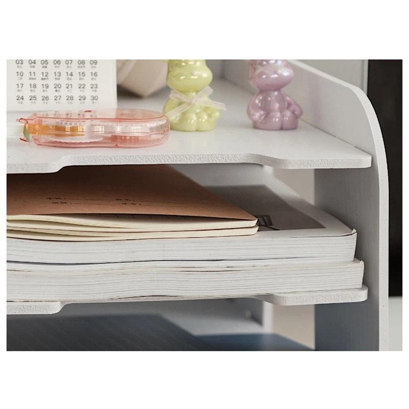 Desk Organizer Shelf - Multi-purpose Book Magazine Storage Stand Holder for School Office Supplies
