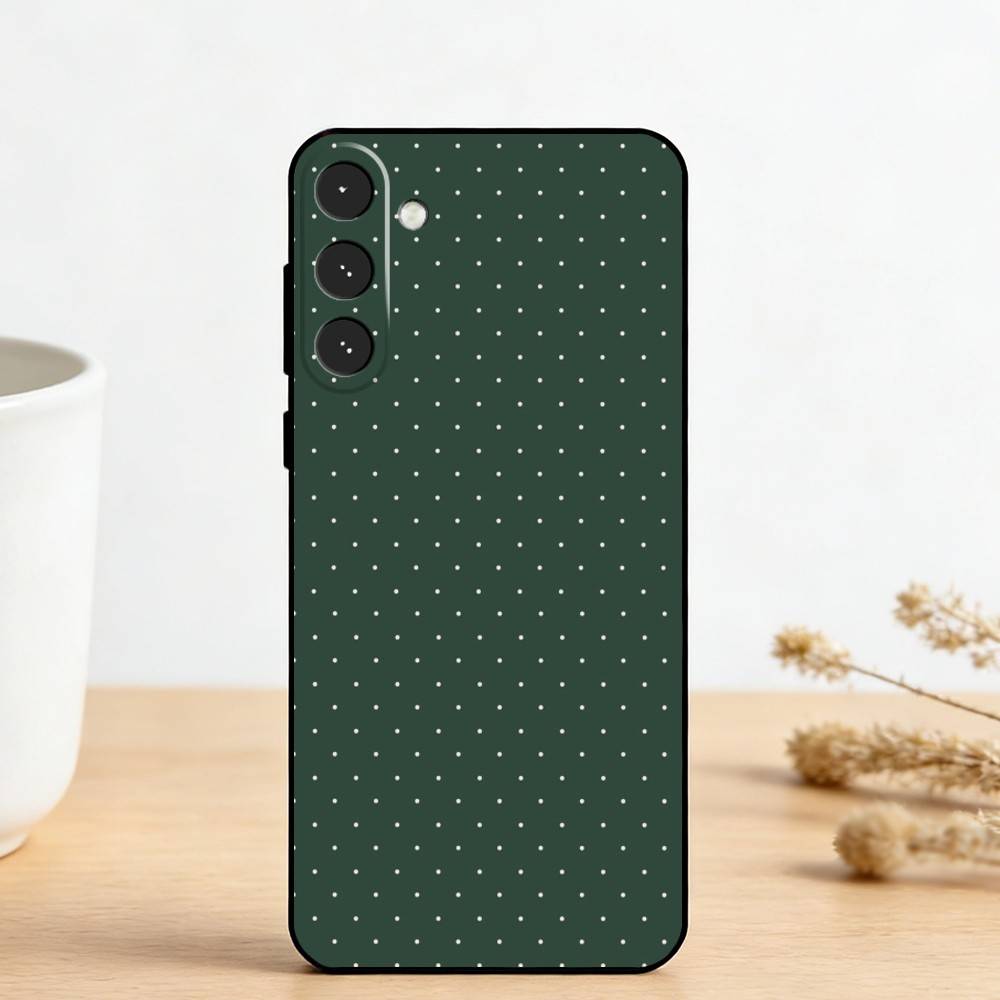 Coque de téléphone à pois style V-Vintage pour Samsung Galaxy A73, A72, A71, A70, A53, A52, A51, Autres Housse souple noire