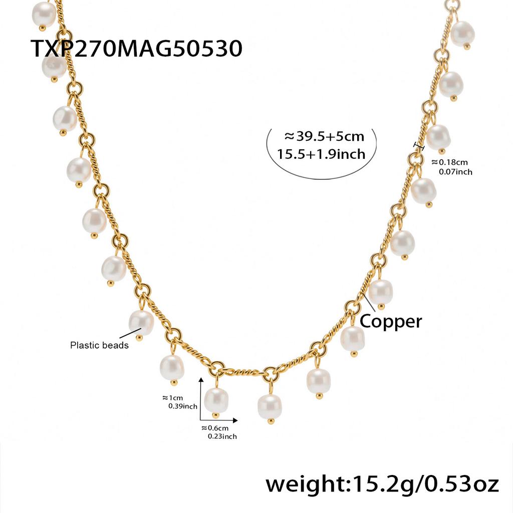 Multi Heart Beads Charms Necklace Bracelet For Women 18k Gold Plated Waterproof Non Tarnish Women's Necklaces Matching Bracelets