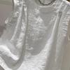 Chic Cotton-Linen Sleeveless Vest: Women's Loose Summer Pleated Top