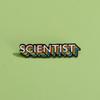 Funny Rainbow Scientist Enamel Brooches Cute Colorful Letter Lapel Pins Identity Badge