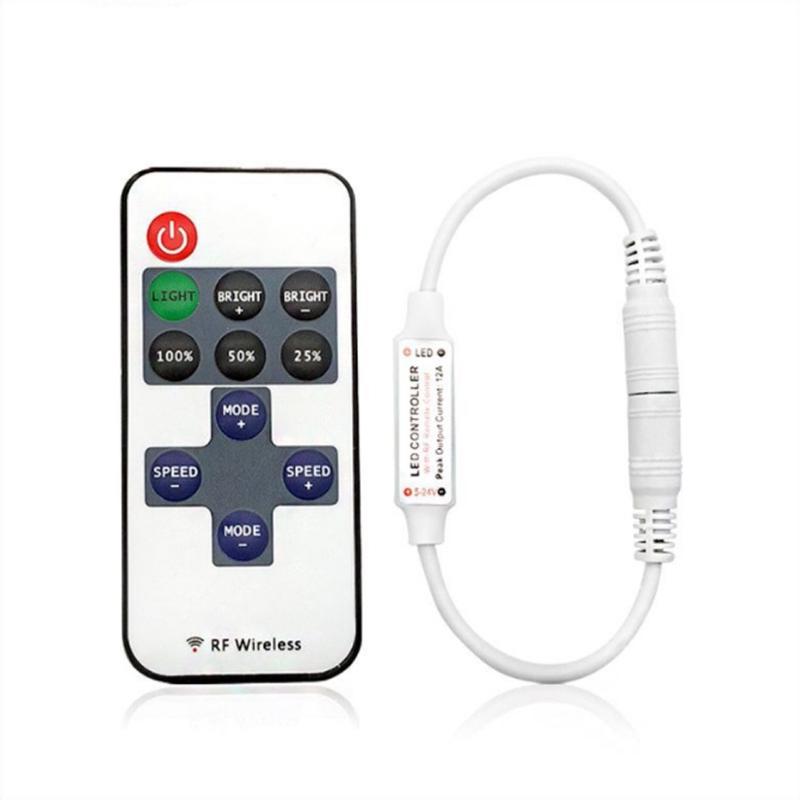

1 Set Brightness Adjustment Dimming 12V 24V Rf Remote Led Controller For Led Strip Neon Light 5050 / 2835/ Cob One Size
