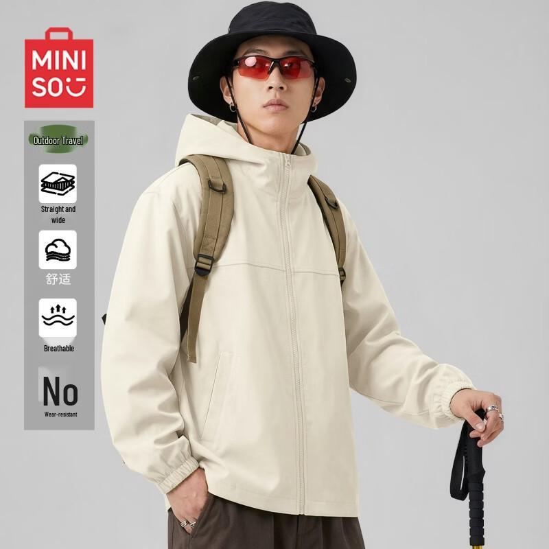 Miniso Men s Water-Resistant Hooded Outdoor Jacket M