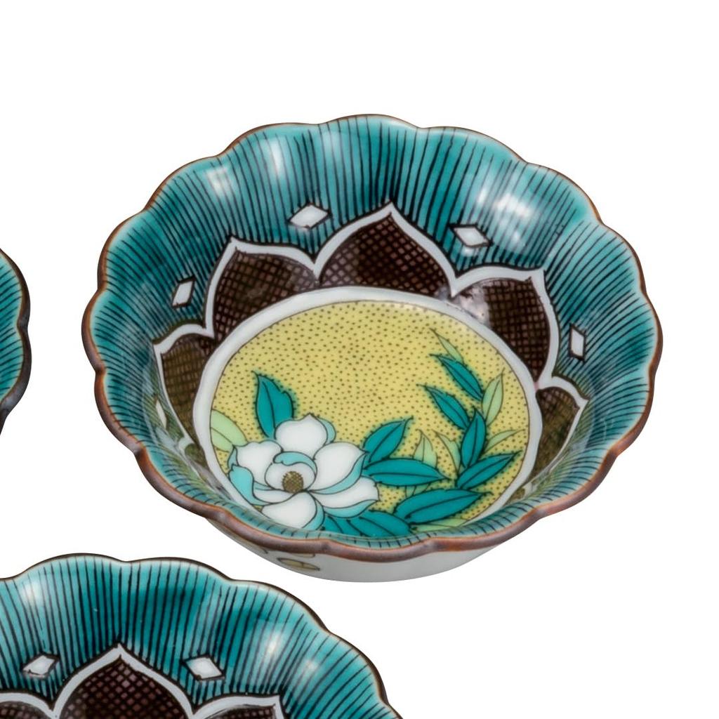 Sada malých misek Kutani Ware Iwataya Yoshidaya Soka "Kutani Ware" (Ne. 2.5) K8-193