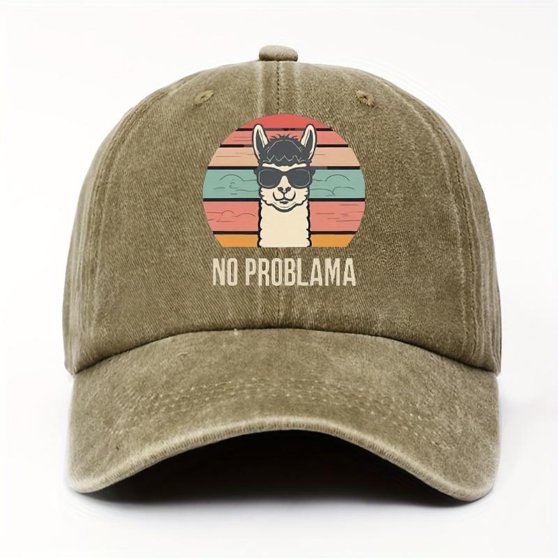 Mr Rainbow Sheep Pattern Washed Baseball Cap Urban Fashion Simple Versatile Retro Style Adjustable Unisex Baseball Hat