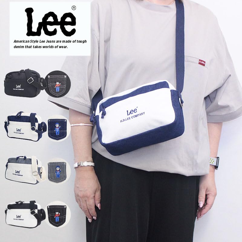 Lee Buddy Horizontal Box Shoulder Cotton Shirokon Bag, Canvas, 320-1401,