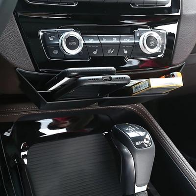 ABS Auto Center Console CD Panel Storage Box Stowing Tidying Sticker Car Interior Accessories Decoration For BMW X1 F48 2016-21