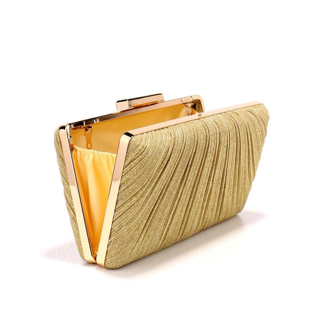 Clutch Abendtasche für Damen Strass Glitzer Handtasche Doppelseitig mit Kette Umhängetasche Schultertaschen für Hochzeitsfeier