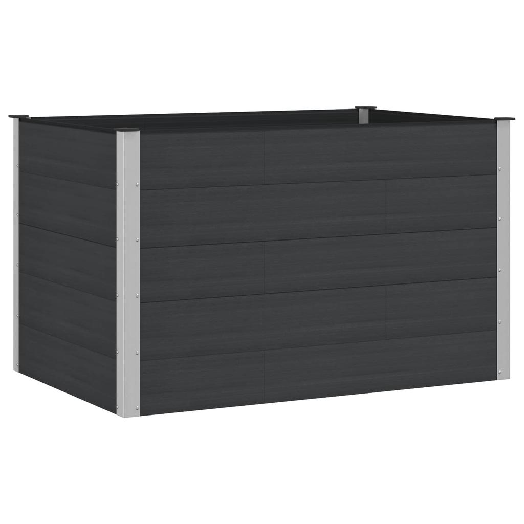 Raised Garden Bed Black 150 X 100 X 91 Cm