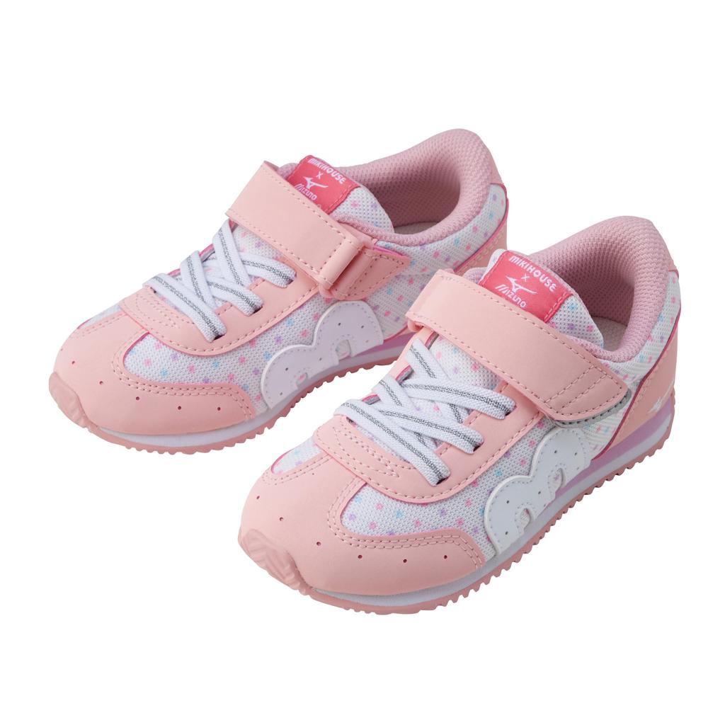 MIKI HOUSE Sports Athletic Boys and School Sizes Web Exclusive 11-9402-142 Kids' Sneakers, Shoes, Shoes, Girls, Shoes, 16-21cm, Pink, 19.5cm, 2E,