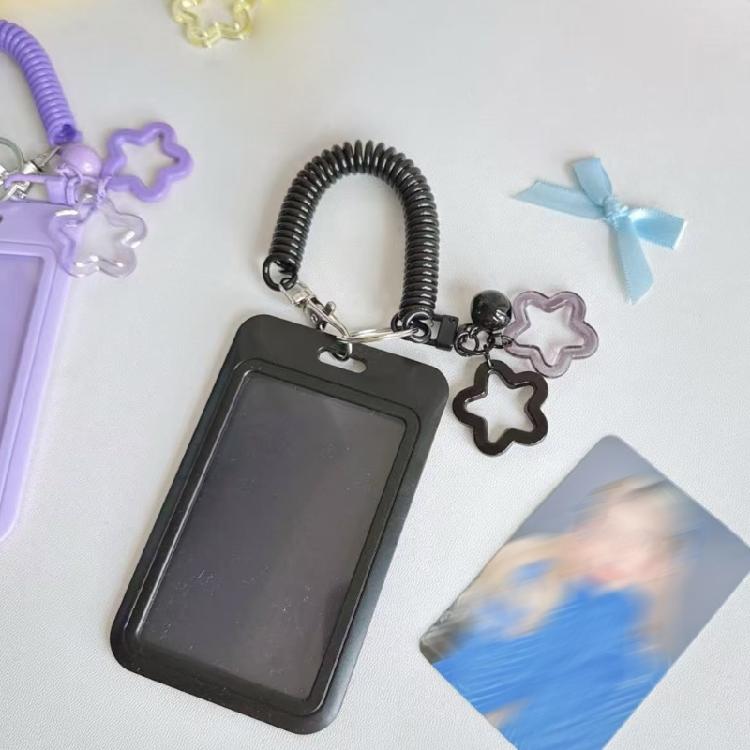 Pack of 4pcs Star Shaped Keychain Card Pocket Secure Lock Lightweight Portable Multiple Colors Plastic Construction