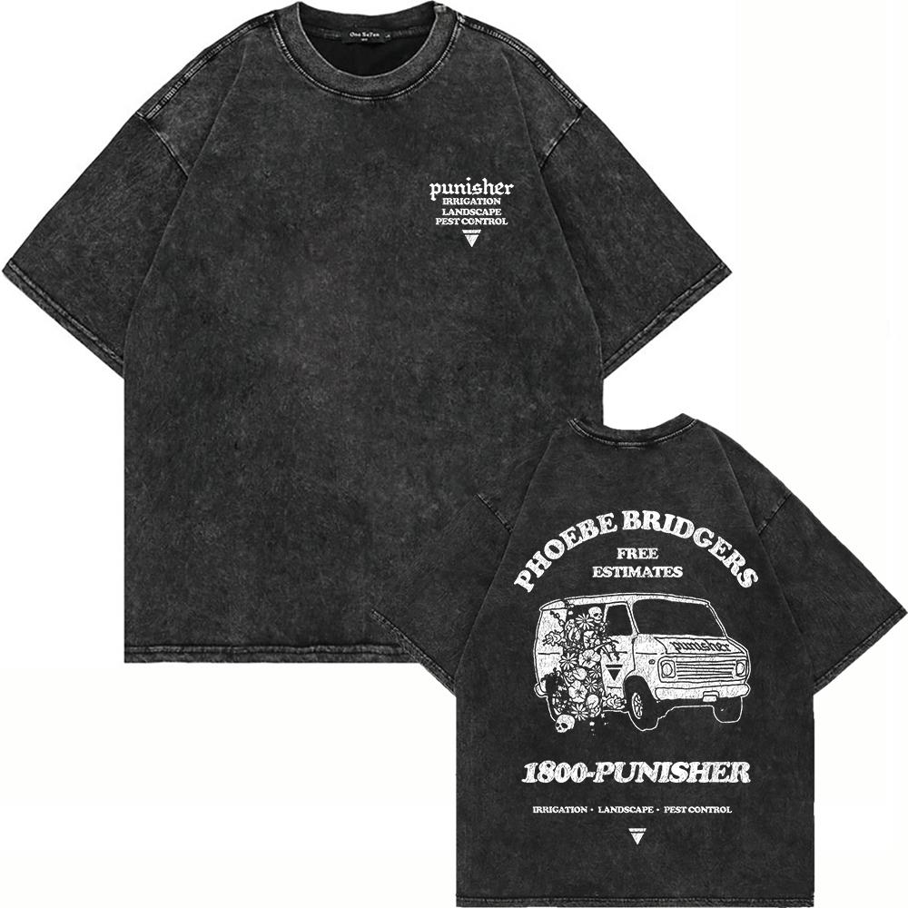 100% Cotton Vintage Washed Phoebe Bridgers The Lost Tour 2026 T Shirt Lost Boys Men/women Acid Wash Tees for Days Gifts Clothes