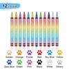 L74D 12 Couleurs Marqueurs Lavables pour Colorier les Animaux pour Chiens Chats Stylos d'Art Ensemble Brosse de Toilettage pour Chats Fournitures pour Animaux
